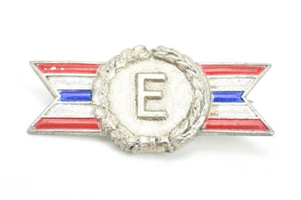 Antique WWII Sterling & Enamel Army Navy Brooch