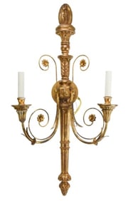 Vaughan Florentine Carved Gilt & Tole Wall Sconce