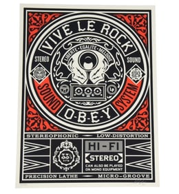 Shepard Fairey " Vive Le Rock" Screen Print