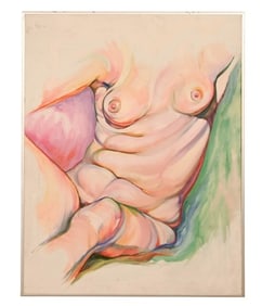 Elizabeth Silver Expressionist Oil Painting Nude