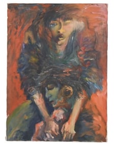 Elizabeth Silver Expressionist Acrylic Painting