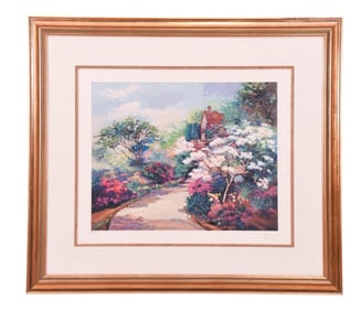 Mark King Signed Serigraph w COA Spring Magnolias