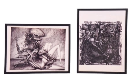 2 R. S. Connett Signed Prints of Drawings