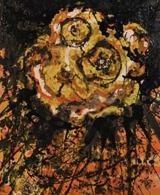 Norma Bergerac Signed Abstract Oil Painting