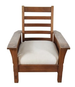 Stickley Mission Oak Spindle Morris Lounge Chair