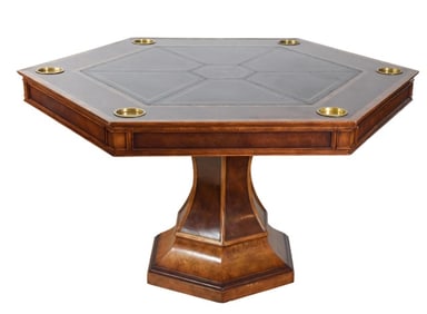 Maitland-Smith Blade Hexagonal Game Table