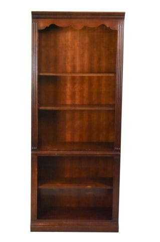 Amish Country Style Carved Mahogany Bookshelf (1 of 11)
