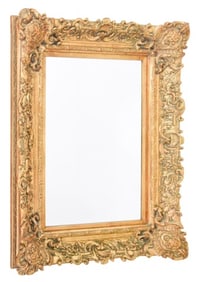 Rococo Style Gilt Resin Wall Mirror