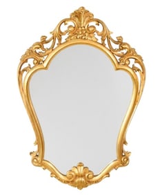 Rococo Style Hand Carved Gilt Wall Mirror