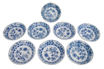 10 Meissen Blue Onion Porcelain Fruit Bowls