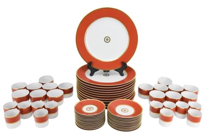 12 Bernardaud Limoges Sparte Porcelain Set