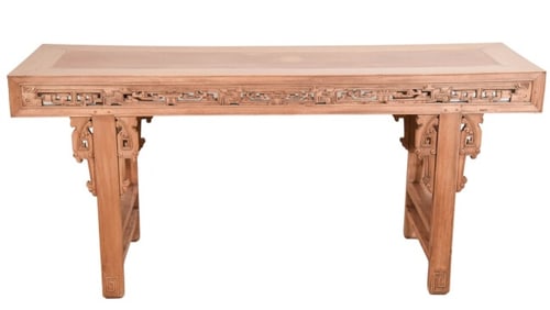 20th C. Ming Style Hand Carved Long / Altar Table