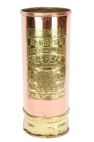 Antique Badger's Copper & Brass Fire Extinguisher