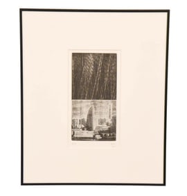 Koichi Ebizuka Black and White Signed Etching