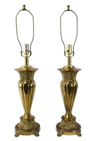 Pair Victorian Art Nouveau Style Table Lamps