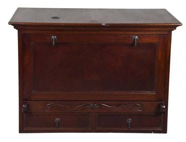 Traditional Style Mahogany Wine Bar Secretary