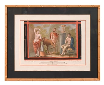 18th C Campana & Vanni Color Engraving Centaur