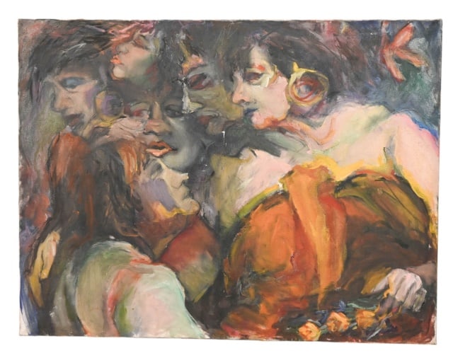 Elizabeth Silver Expressionist Painting of Women (1 of 12)