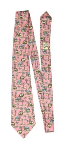 Hermes France Men's Silk Tie Tropical Pattern (1 of 5)