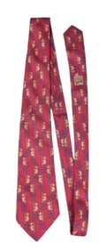 Hermes France Men's Silk Tie Koala Bear Pattern