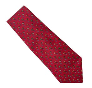 Salvatore Ferragamo Men's Silk Tie Plane Motif