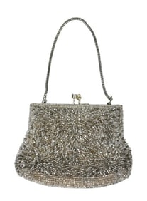 Vintage Crystal Bead Evening Purse