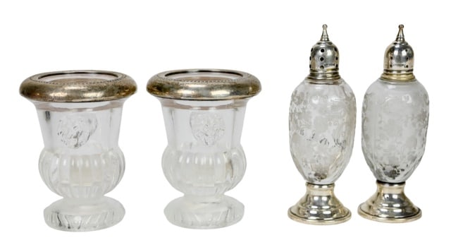 Antique Sterling Silver and Glass Table Top Items (1 of 11)