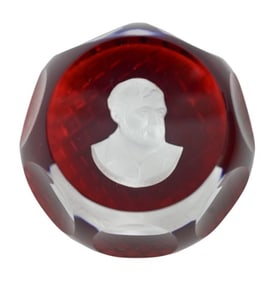 Cristalleries D'Albret Paperweight Hemingway