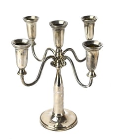 Godinger Silver Plated 5 Arm Candelabra