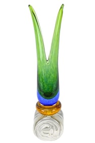 Young & Constantin Hand Blown Glass Vase