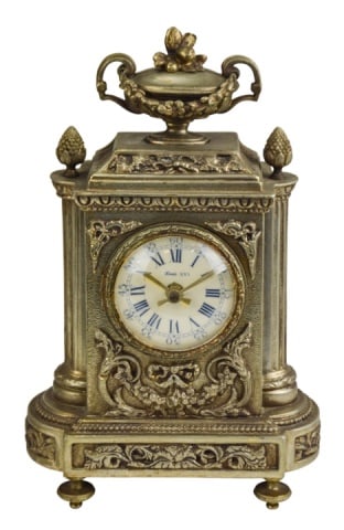 Louis XVI Reproduction Gilt Table Clock (1 of 9)