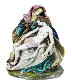 Pieta Porcelain Statue Fischer Manufacturing Italy