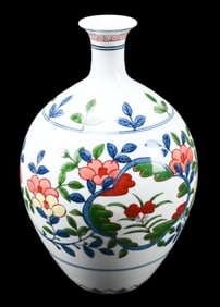 Japanese Signed Hand Painted Porcelain Imari Vase