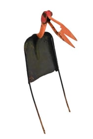 Salvage Construction Shovel Garden Sculpture Swan