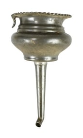Antique 19th C Metal Wine Funnel