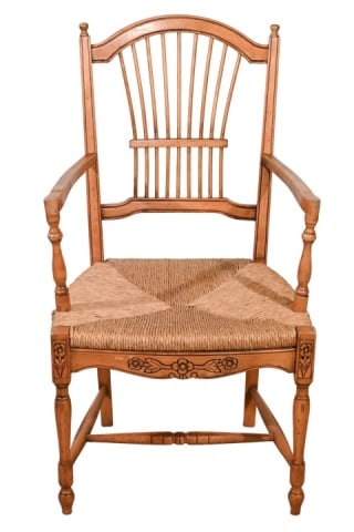 Antique Beechwood Sheaf Back Side Armchair (1 of 14)
