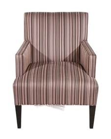 Crate & Barrel Striped Upholstered Armchair