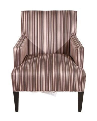 Crate & Barrel Striped Upholstered Armchair (1 of 12)