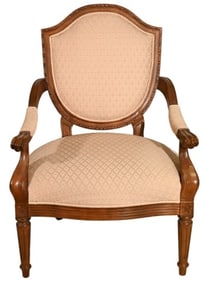 Bernhardt Hand Carved Upholstered Armchair