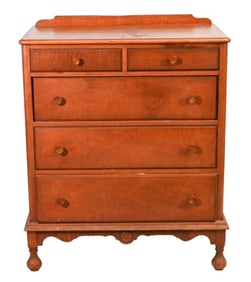 Antique Hand Carved Solid Mahogany Dresser