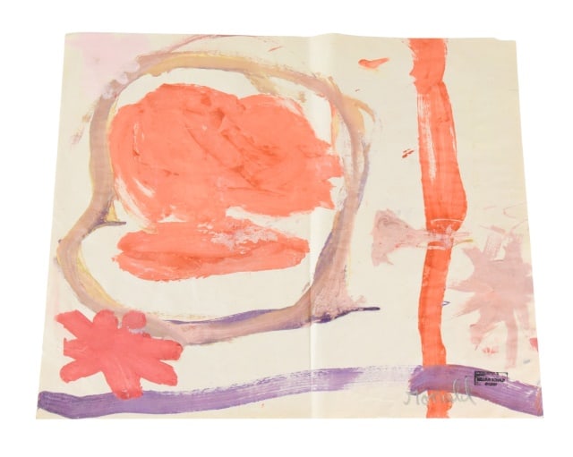 William Ronald Signed Tempera Abstract Painting (1 of 8)