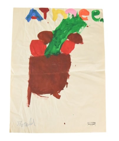 William Ronald Signed Tempera Abstract Painting (1 of 11)