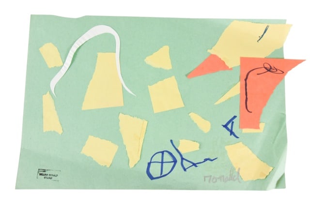 William Ronald Signed Paper Collage and Ink (1 of 7)