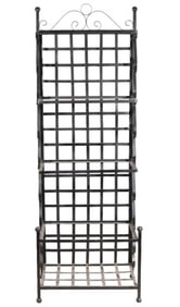 Wrought Iron Powder Coated Black Bakers Rack