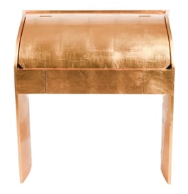 Tambour Top Gold Leaf Concave Side Secretary