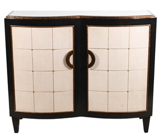 Art Deco Style Painted Faux Leather Sideboard