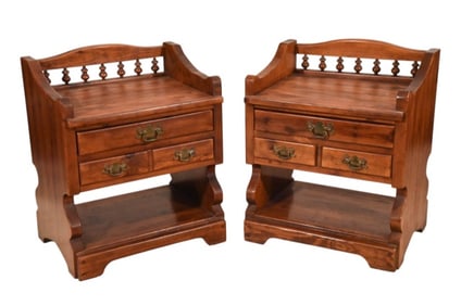 Pair Pilgrim Pine Link-Taylor Side Tables