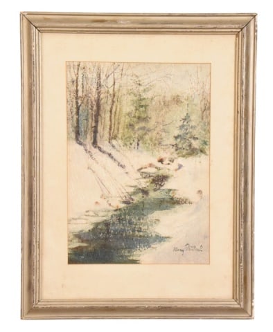 Mary Rintoul Signed Watercolor Painting Forest (1 of 9)