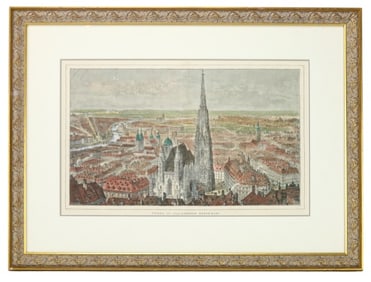 H.W. Brewer Engraving of Vienna 1873