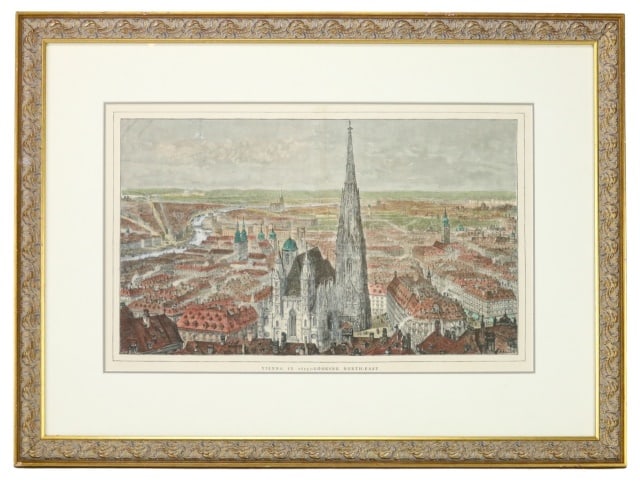 H.W. Brewer Engraving of Vienna 1873 (1 of 12)